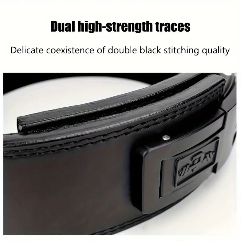 Elite Men's Weightlifting Belt with Aviation Aluminum Buckle – Professional Top Layer Design